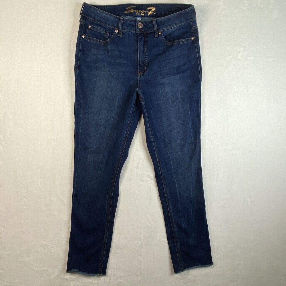 Seven7 Women's Jeans Weekend Slim Fit Sz 10 raw hem